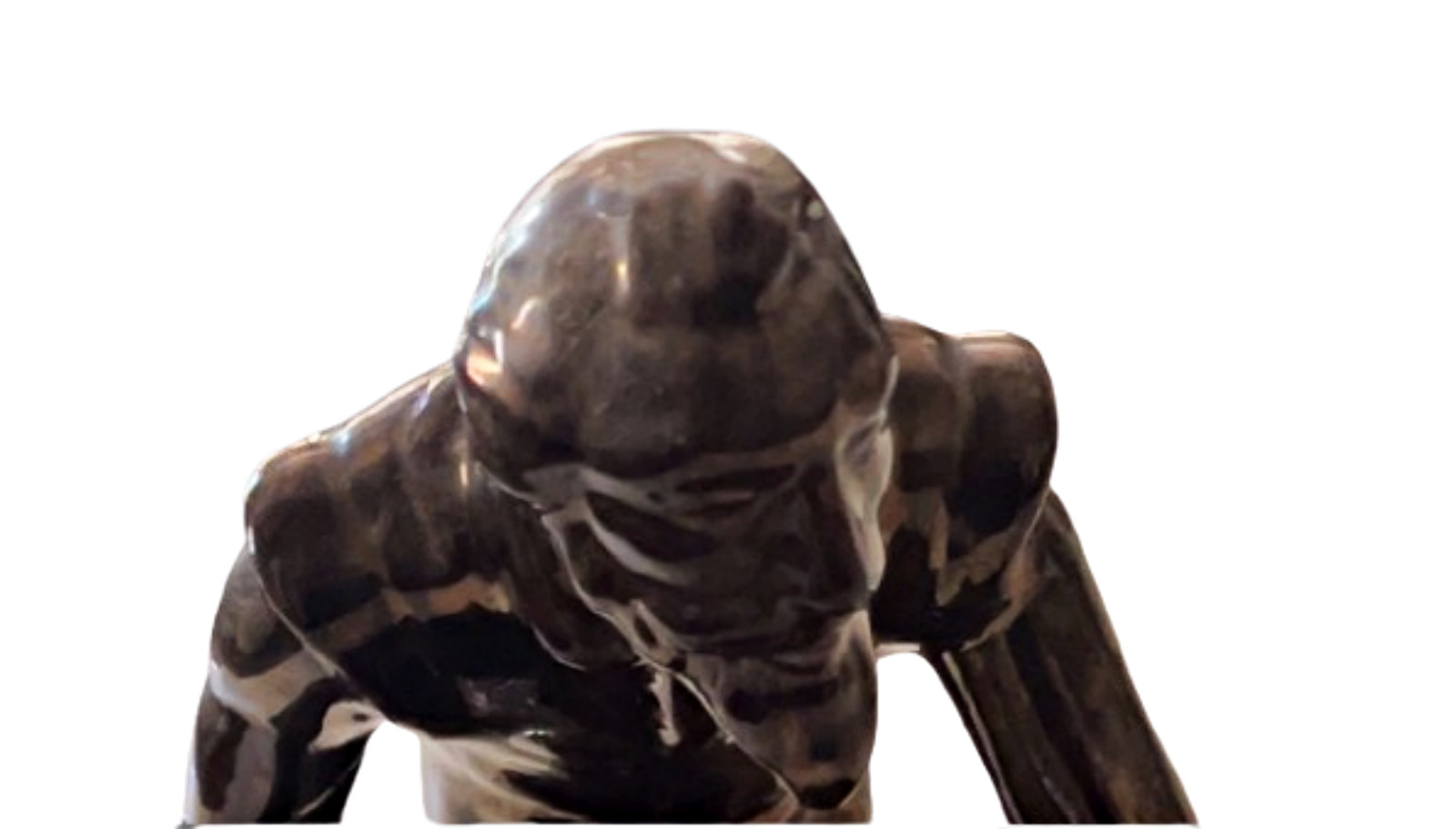 Quijote Shiny copper color ceramic statue