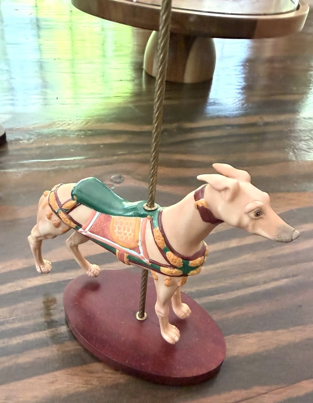 Vintage FRANKLIN MINT Treasury of Carousel Horses & Animals & Stand Set of 21