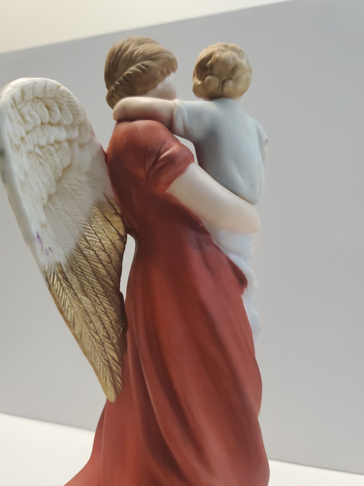 Vintage Homco Guarding Angel With Baby Figurine Porcelain Home Interiors #1414