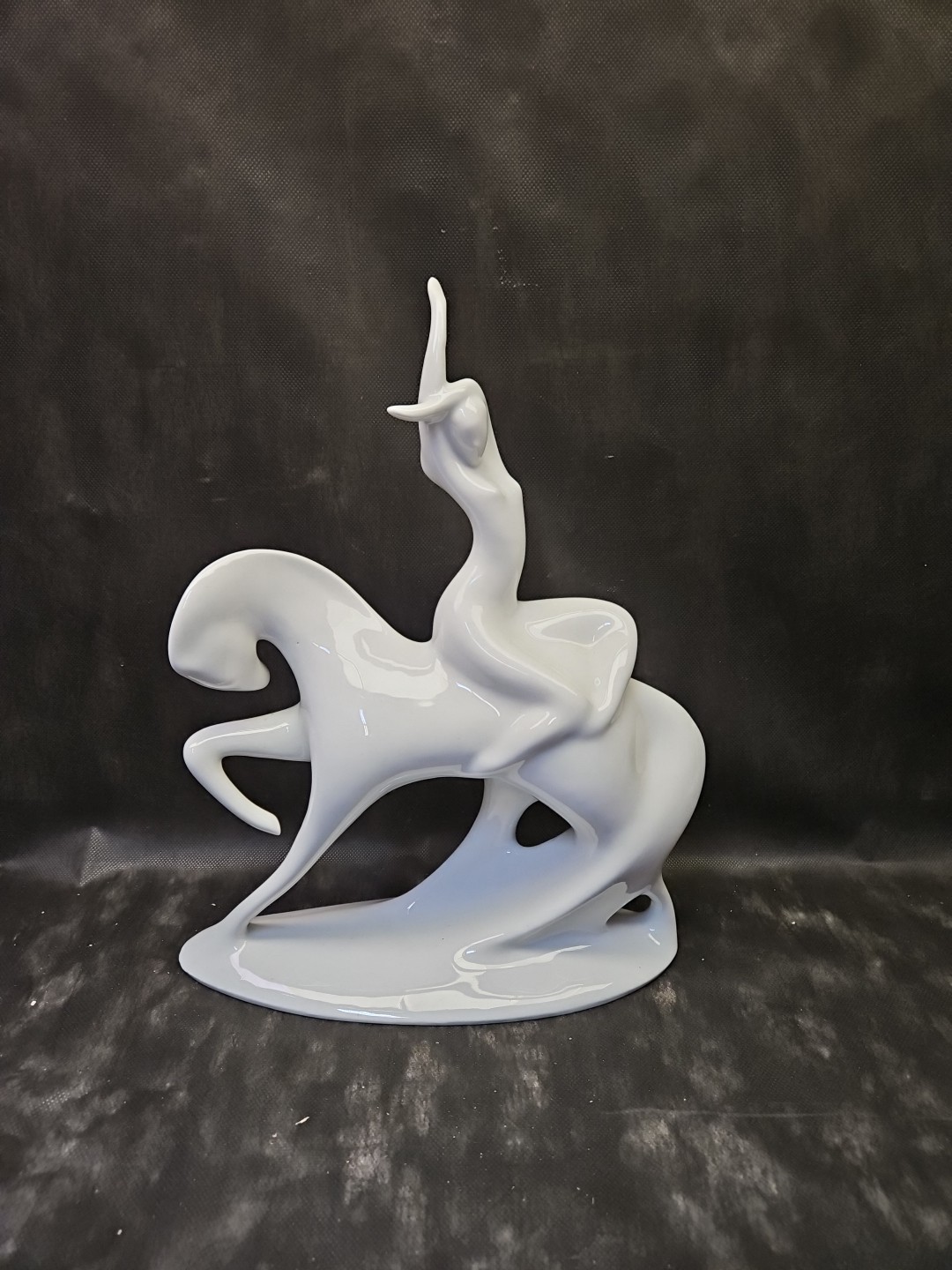 ROYAL DUX BOHEMIA CZECH Jaroslav Jezek Lady Godiva Riding the White Horse