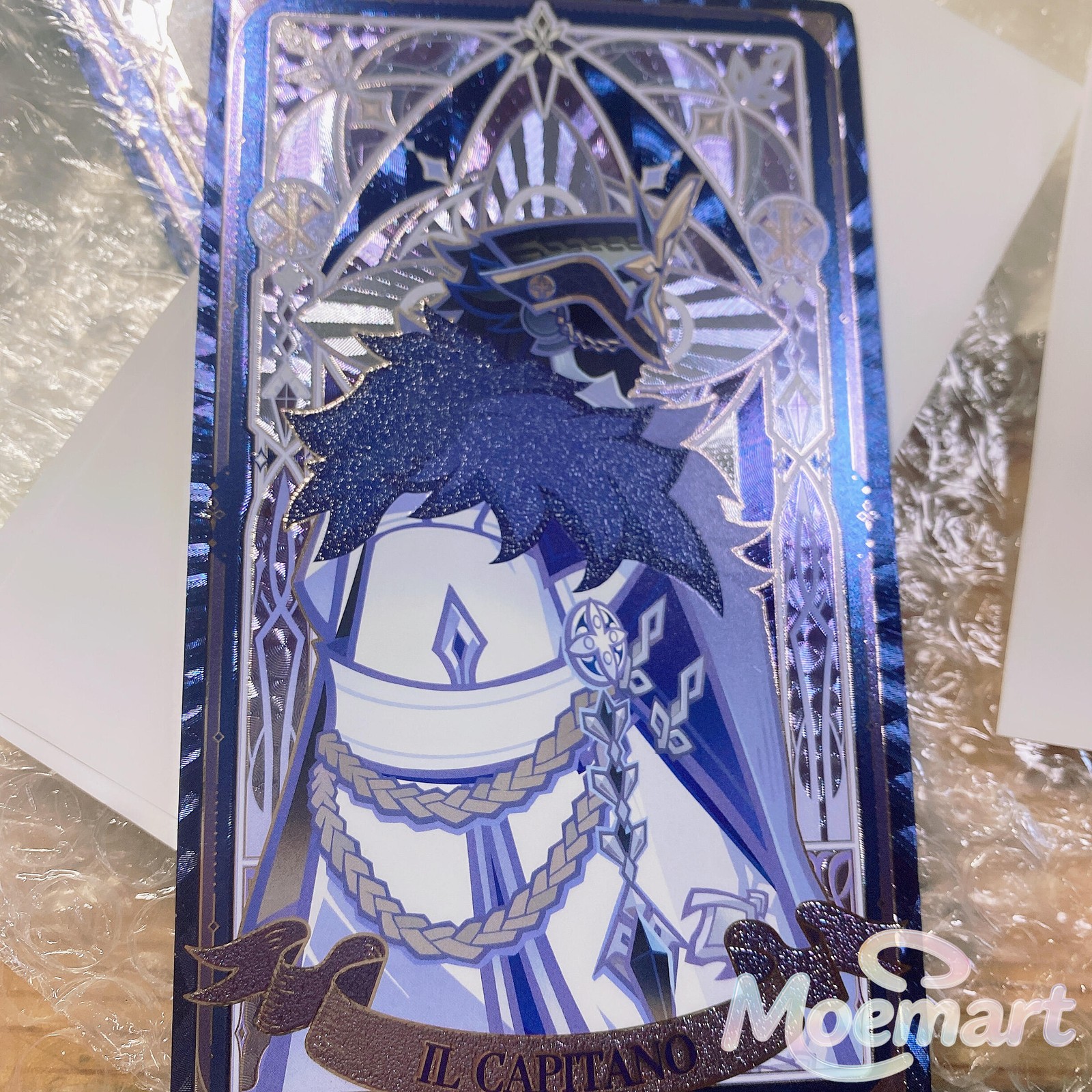Official Genshin Impact Fatui II Capitano Figure Acrylic Stand Badge Card Set