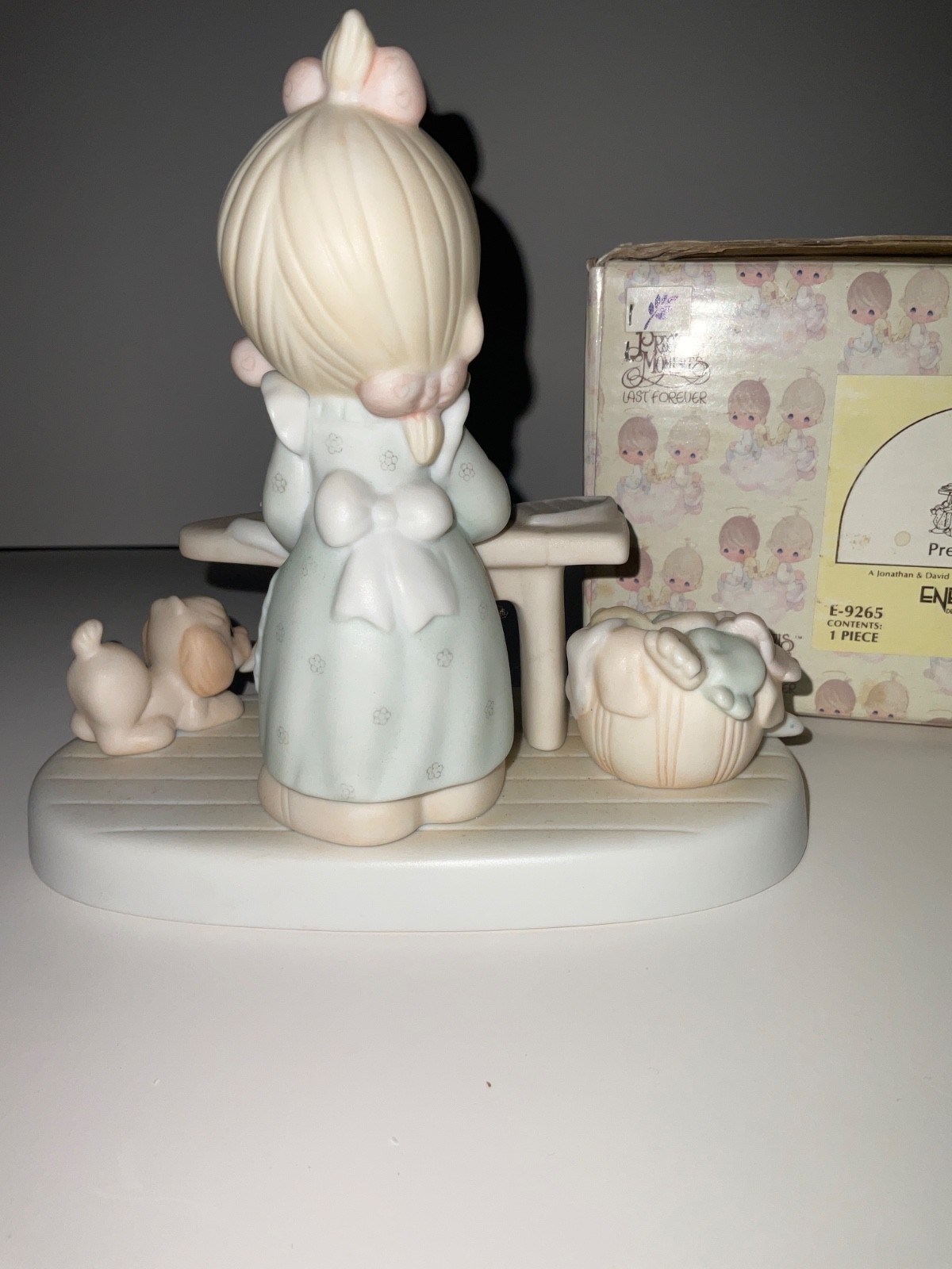 1982 Precious Moments Jonathan David Enesco Imports Figurines “Press On” E-9265