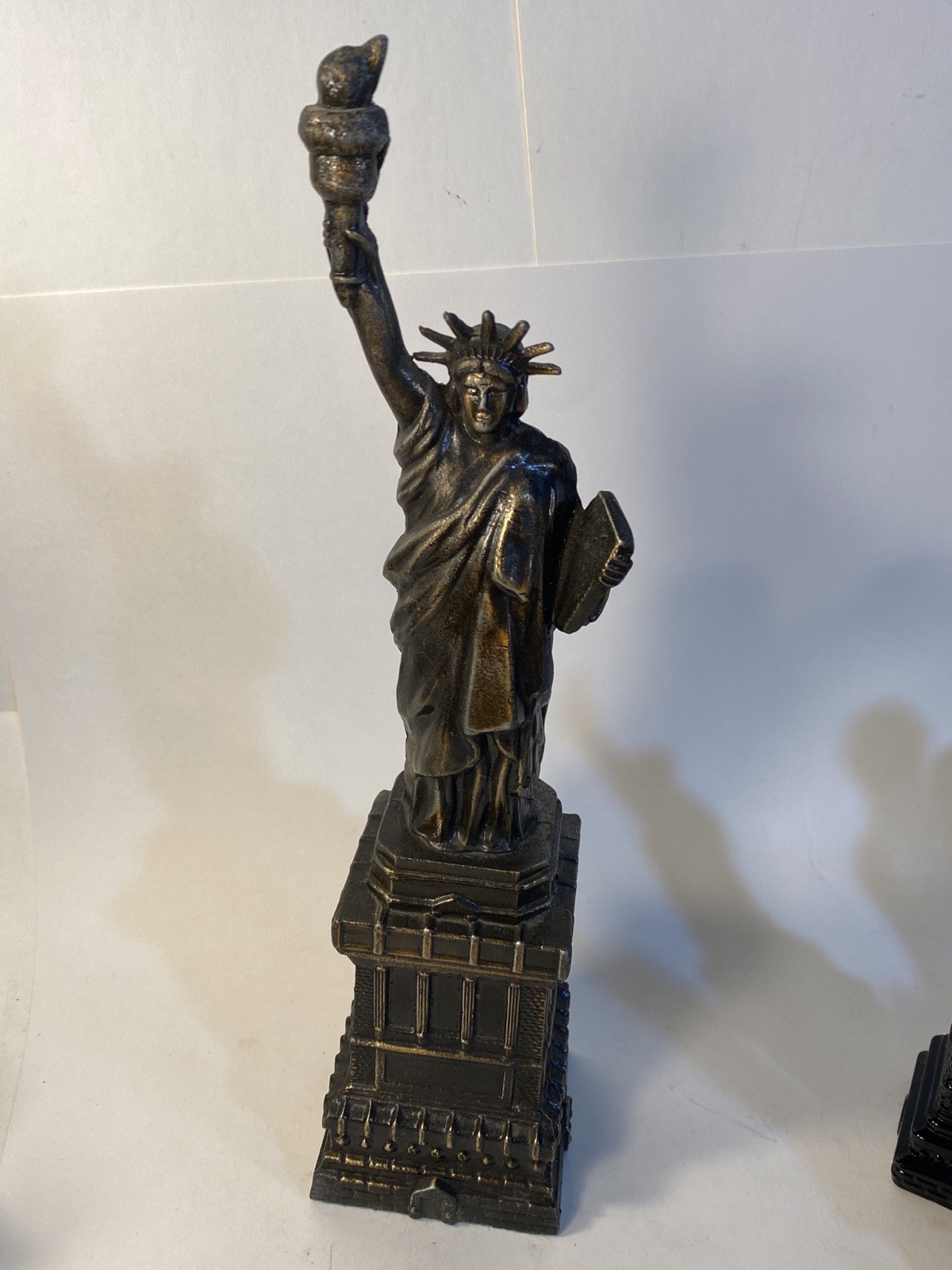 Vintage Bronze Tone Statue Of Liberty 12” Tall