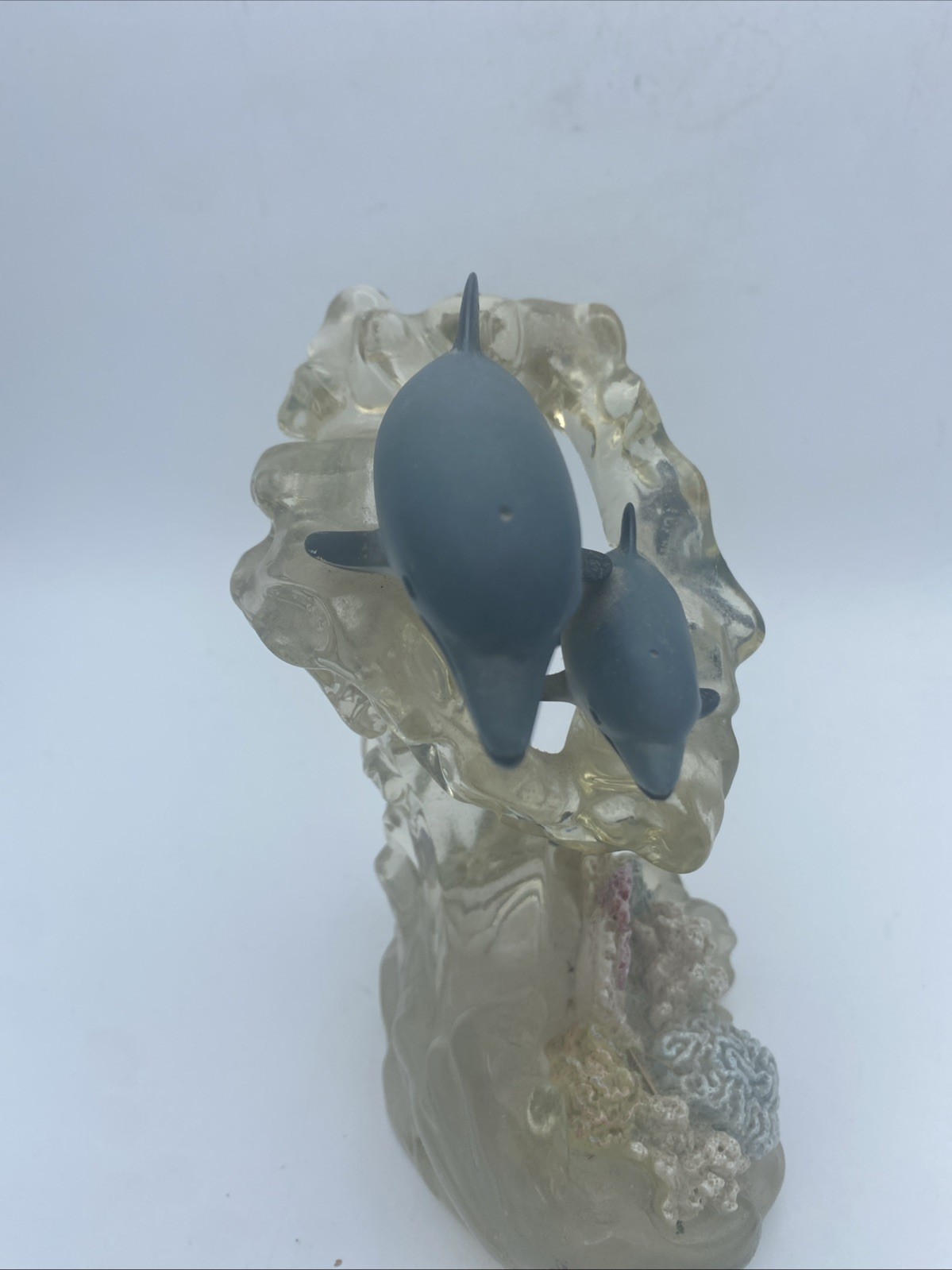 Lenox 2001 Acrylic Resin Dolphins Riding The Waves Seashells Beach Ocean Theme
