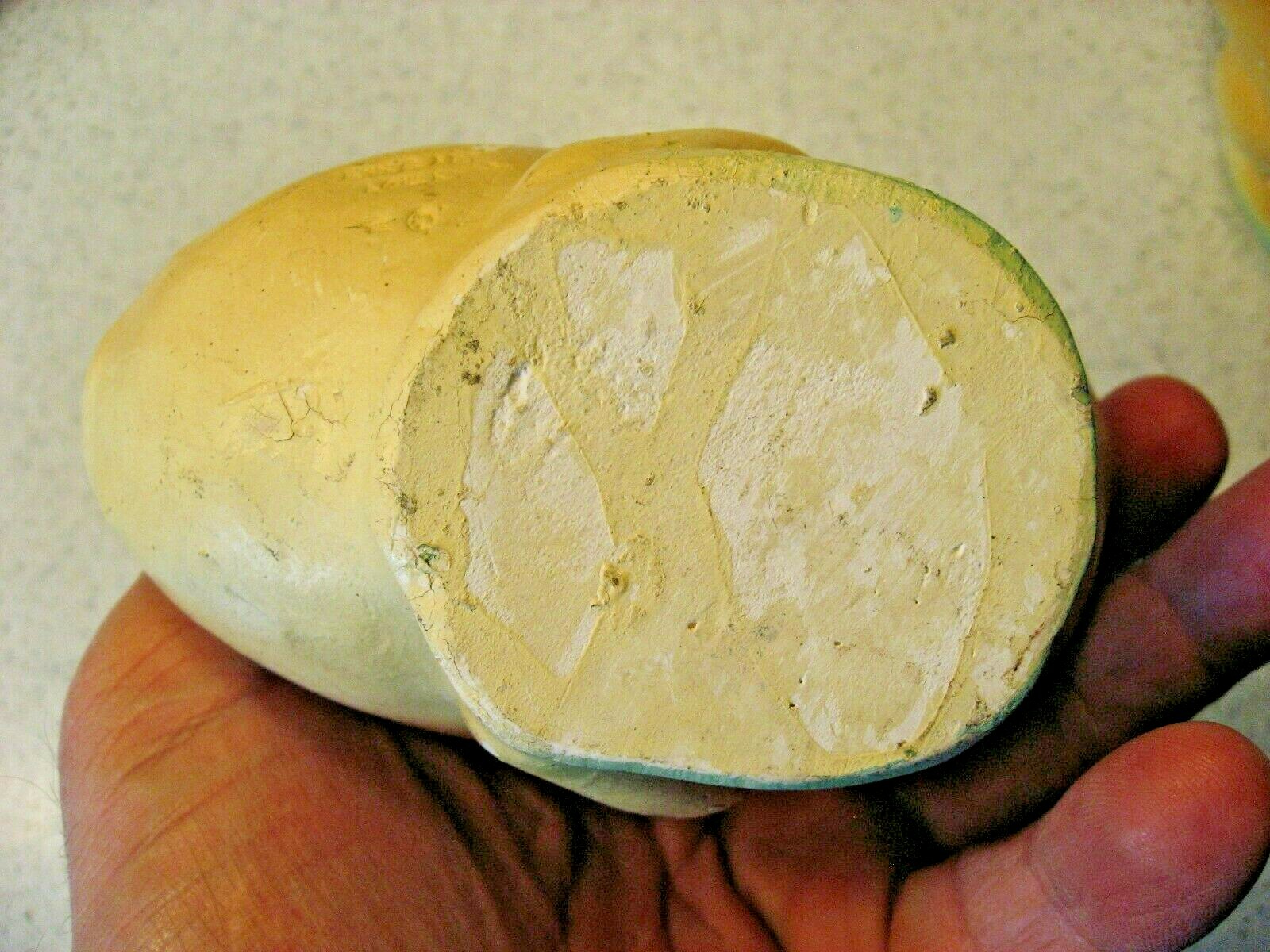Vintage Lot of 2 GMG ART Chalkware Yellow Ducks Made in Louisville, KY