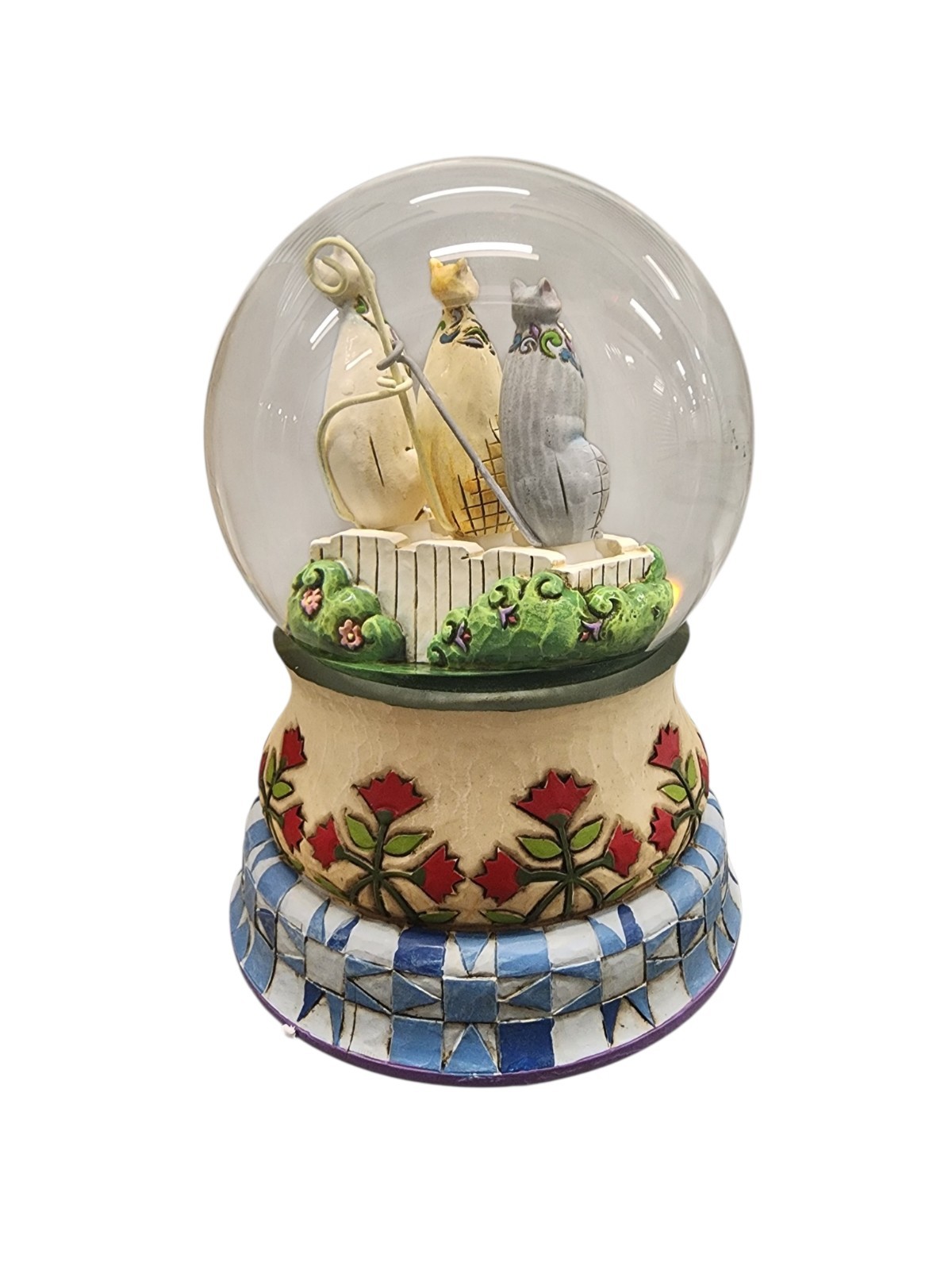 Jim Shore Kittens On The Fenc Musical Snow Globe Let Me Call You Sweetheart 2008
