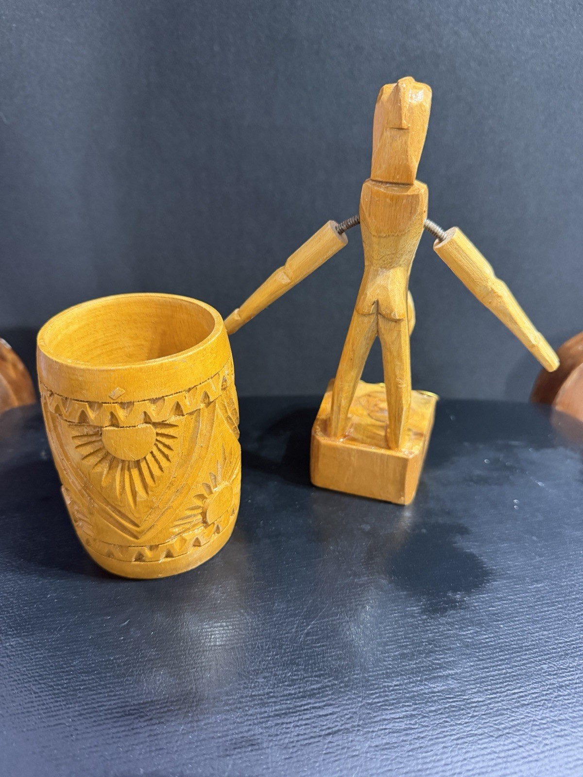 Vintage Naked Barrel Man Ethnic Adult Figurine Gag Gift Pencil Holder
