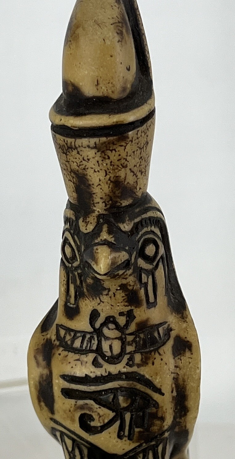VINTAGE EGYPTIAN RELIGIOUS BIRD GOD RESIN FIGURINE