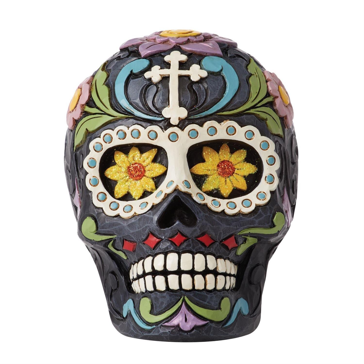 Jim Shore Halloween Heartwood Creek Day of the Dead Black Skull 6012754