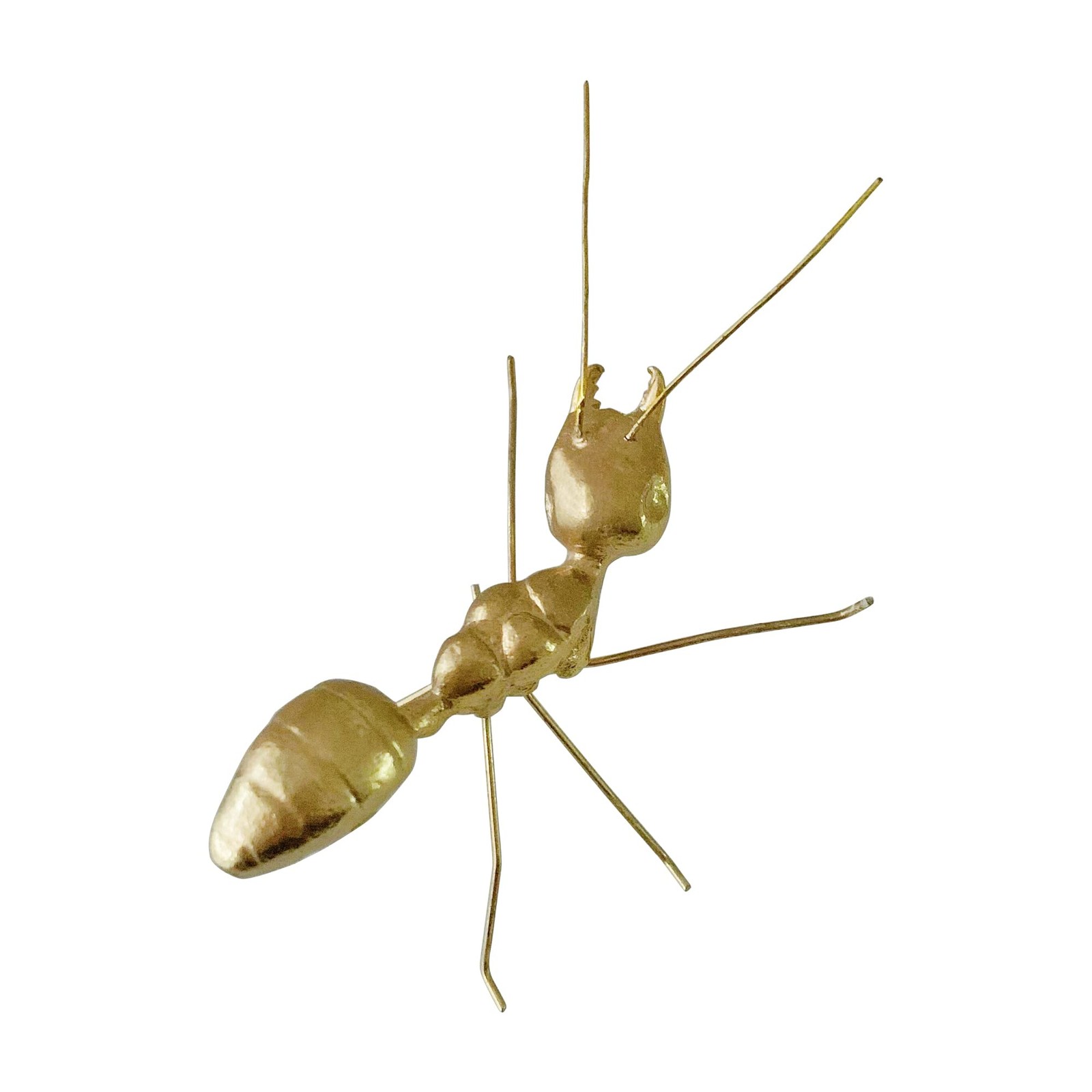 Gold Ant Figurine Home Decor Solid Metal Centerpiece Ornament Animal Desk Statue