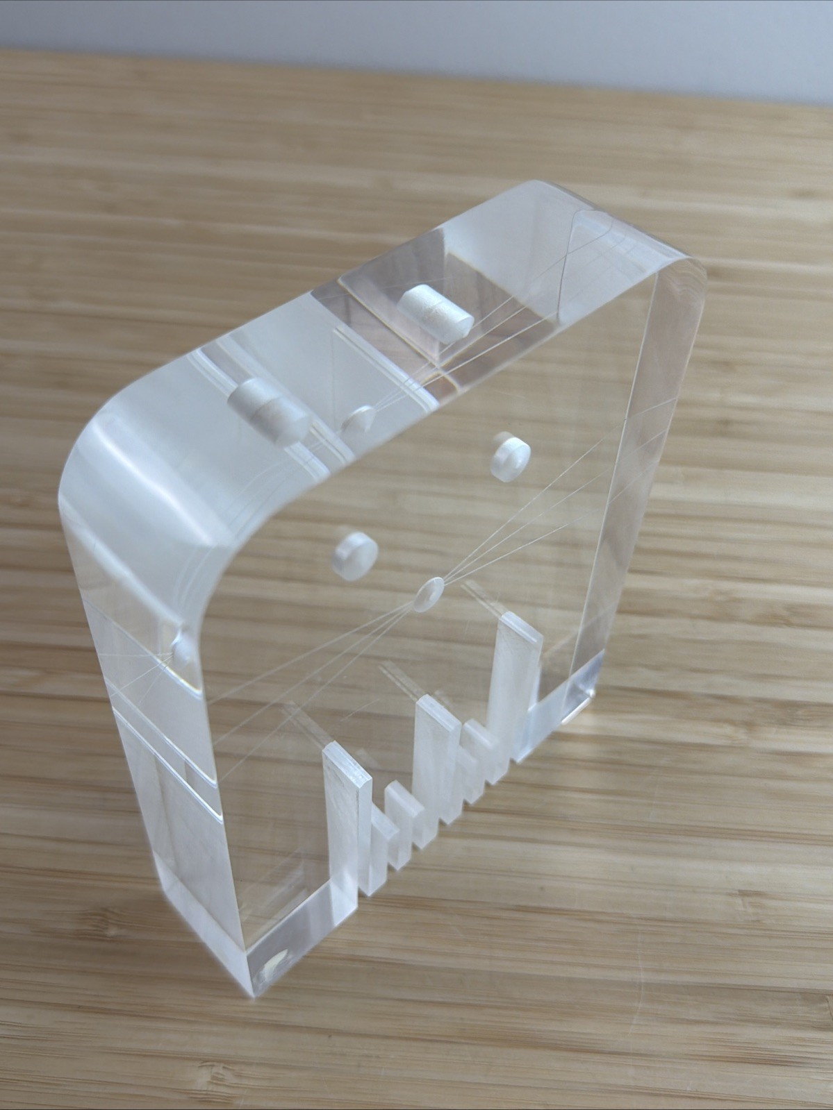 Guyon Lucite Acrylic Cat Sculpture Mid Century Minimalist Quebec