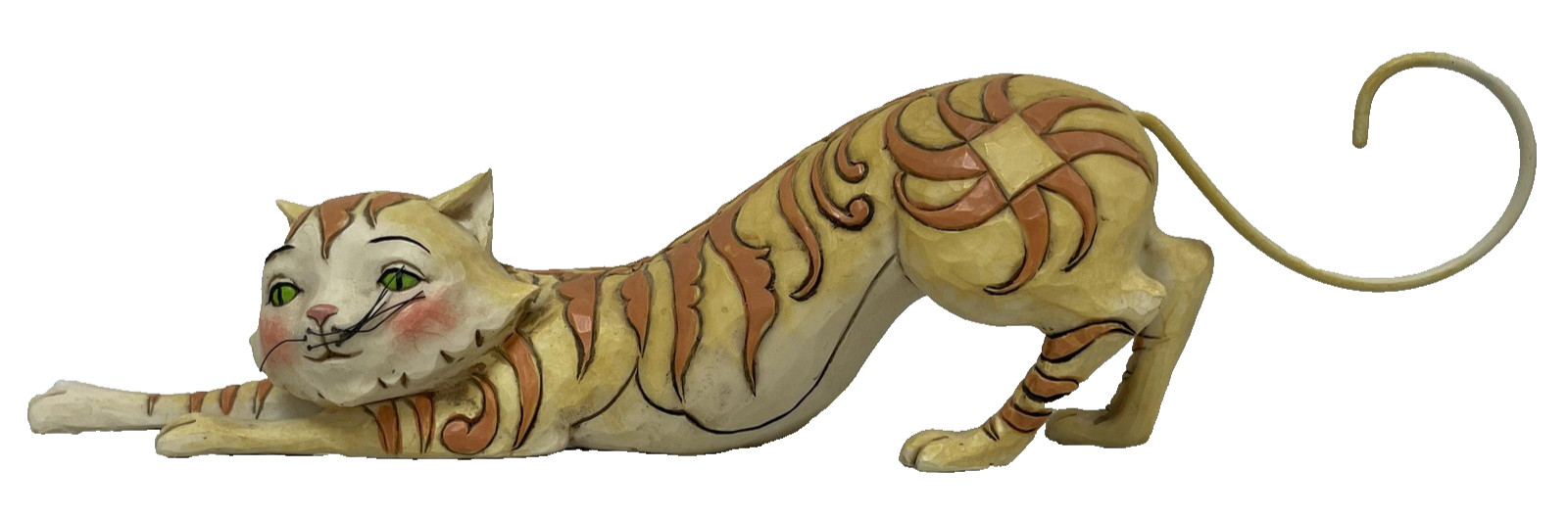 Jim Shore Heartwood Creek Tabitha Stretching Tabby Cat Figurine 4037657 Retired