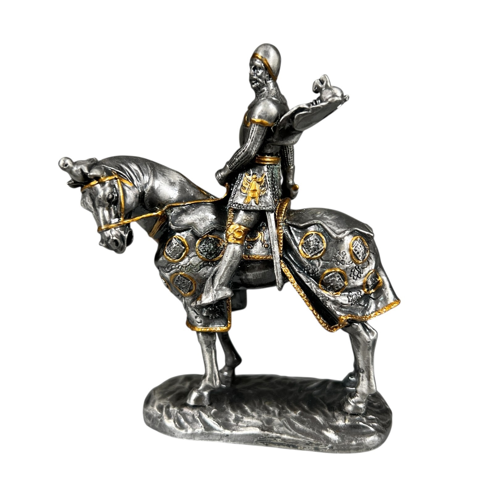 Veronese Pewter Myths and Legends Medieval Knight Horseback