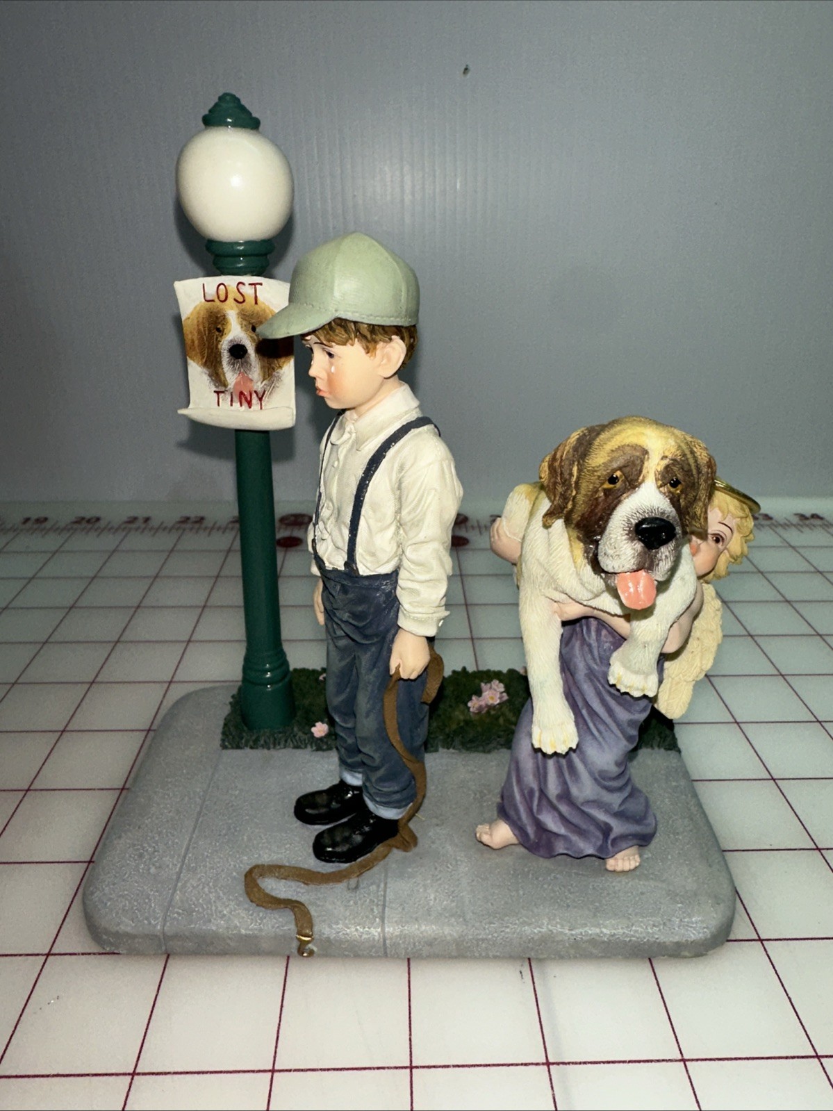 Prayers and Promises “Lost and Found” 2001 Demdaco Angel Figurine Dog