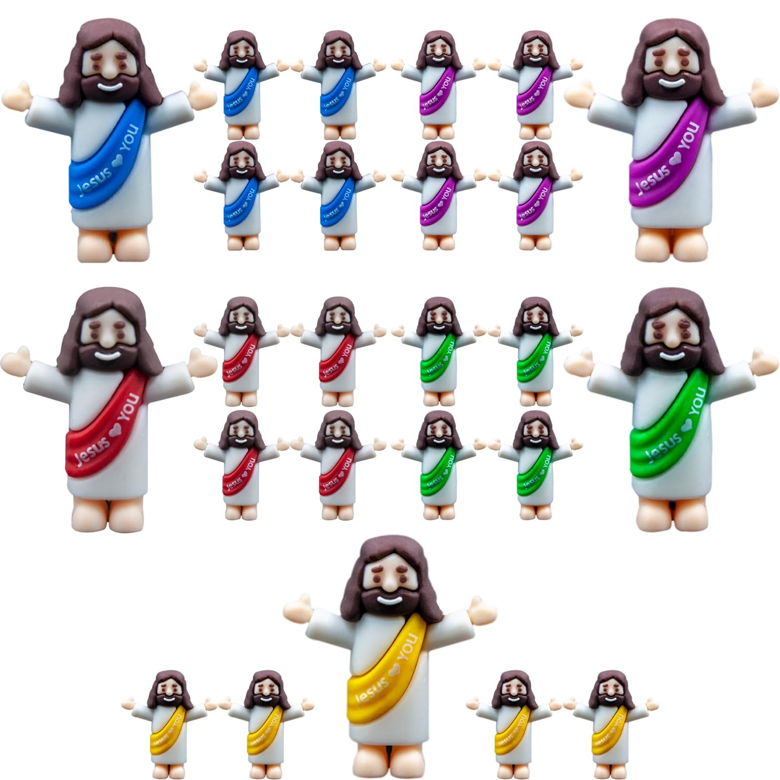 Little Jesus Figurines Mini Jesus Figures Pocket Jesus Religious Gifts for Ea…