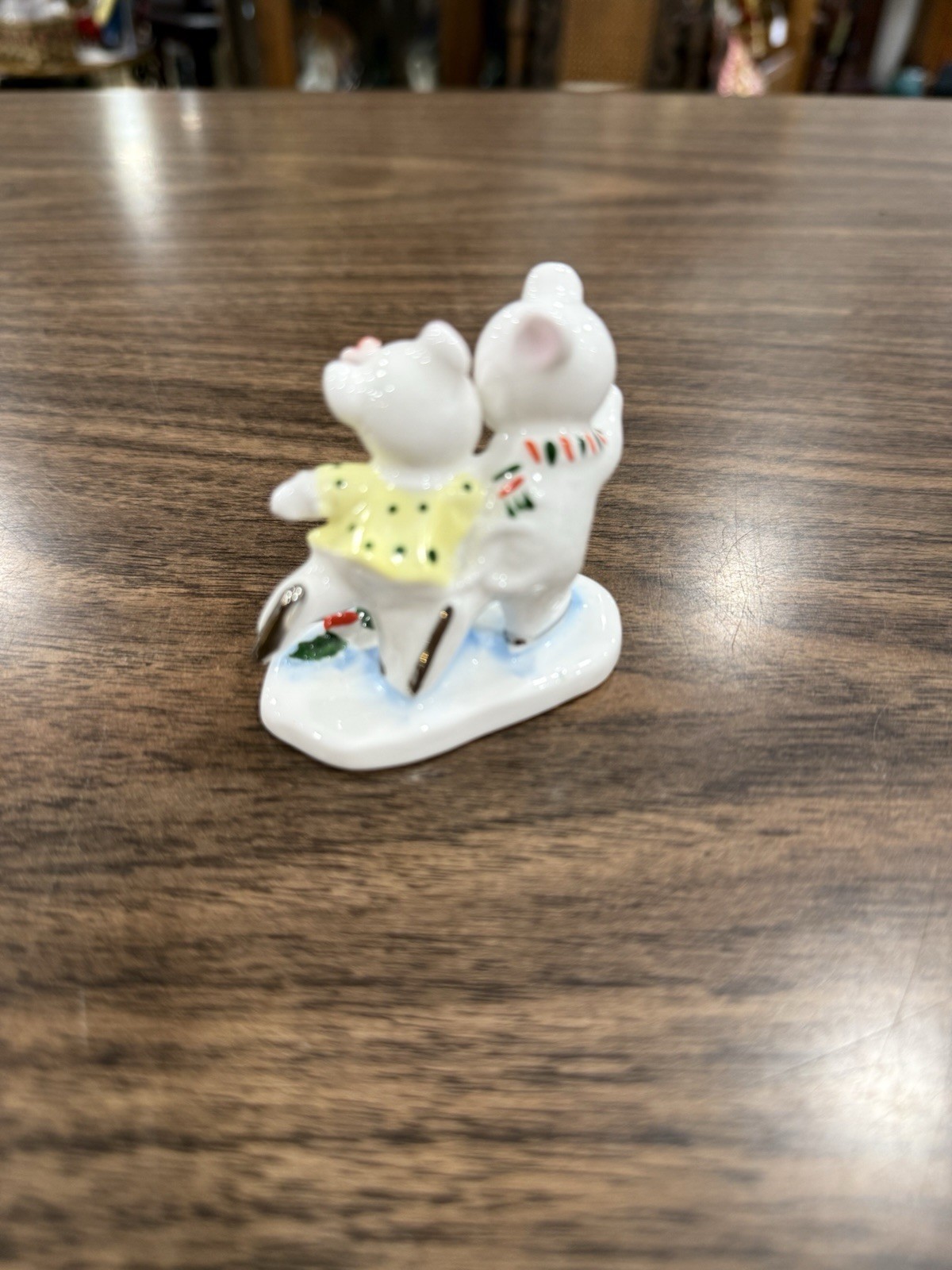 Vtg Set Of 3 Enesco Maruri Masterpiece Mice Figurines 1977 Bone China Winter
