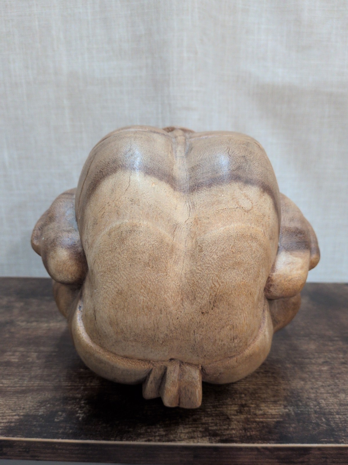 Sacred Weeping Buddha Sculpture Figurine Statue Yogi Solid Wood