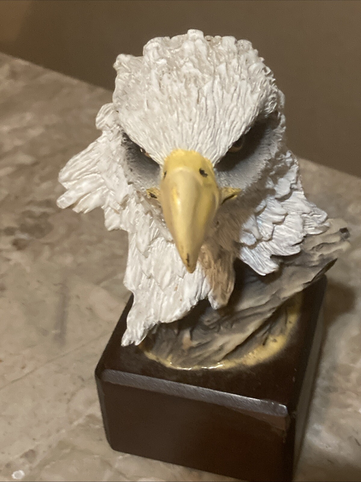 Bald Eagle Head Sculpture 5”1/2 In Tall