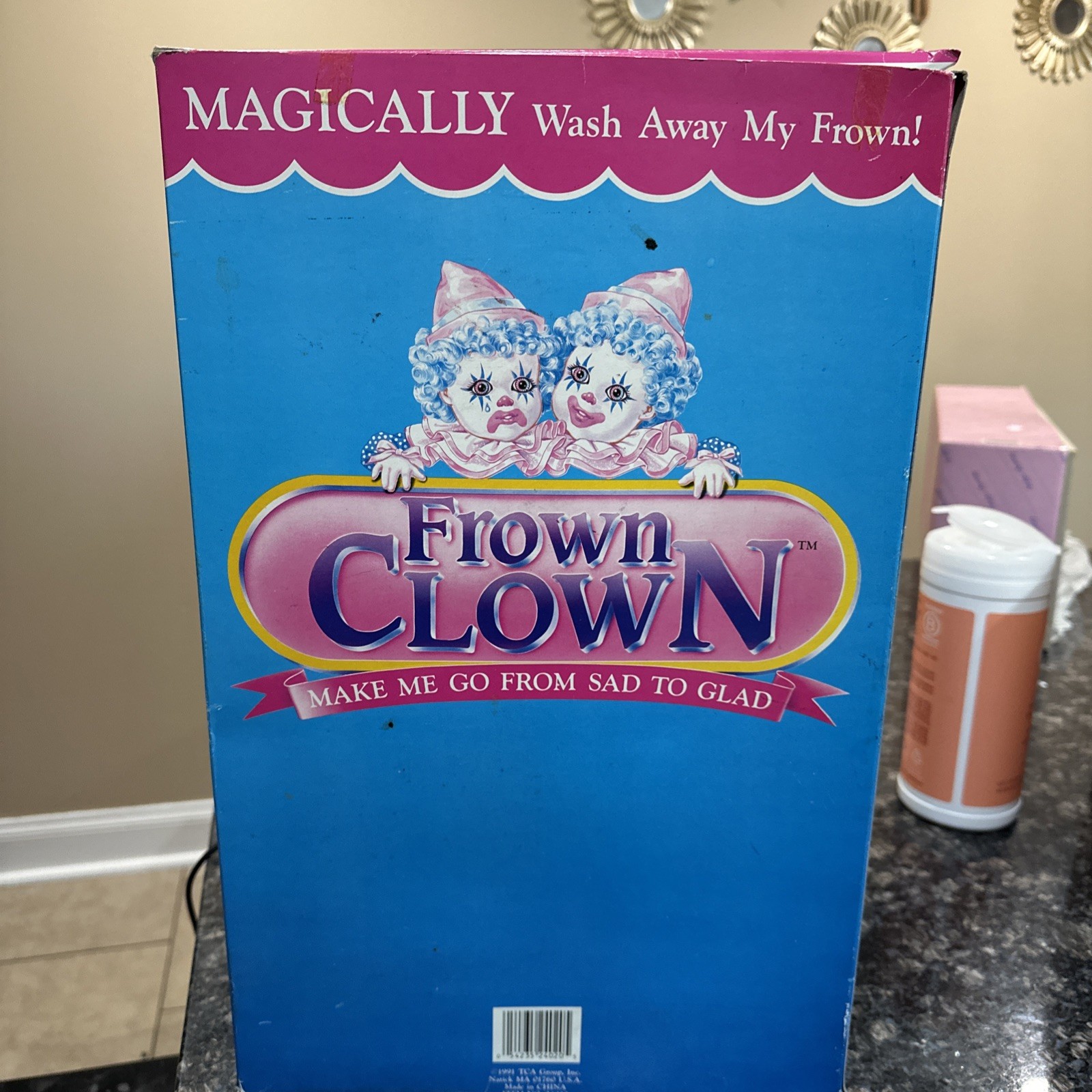 RARE VTG Frown Clown 1991 Magically Wash Away My Frown Sad To Glad Doll In Box