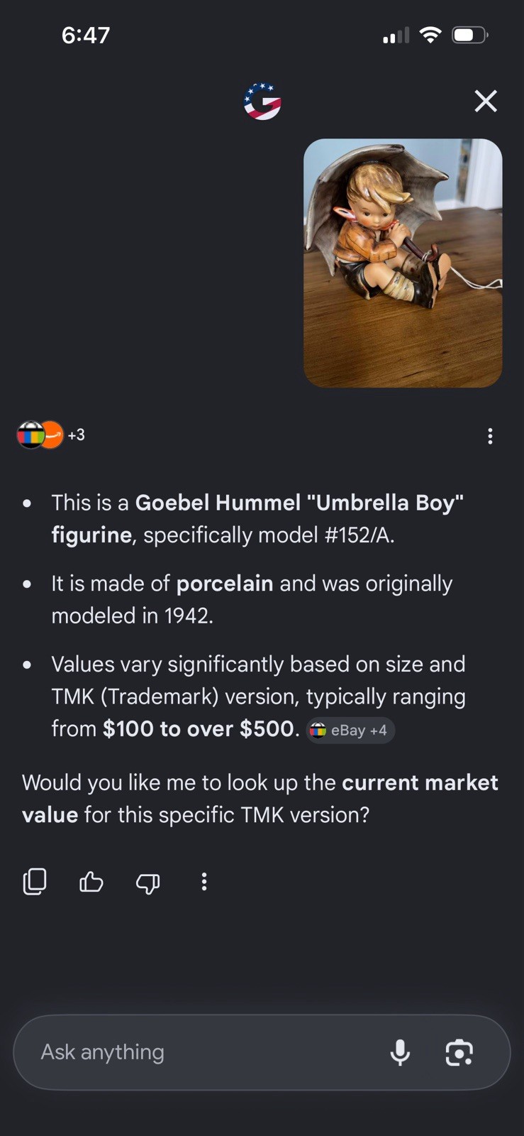 Goebel Hummel Umbrella Boy Vintage 152/0/A