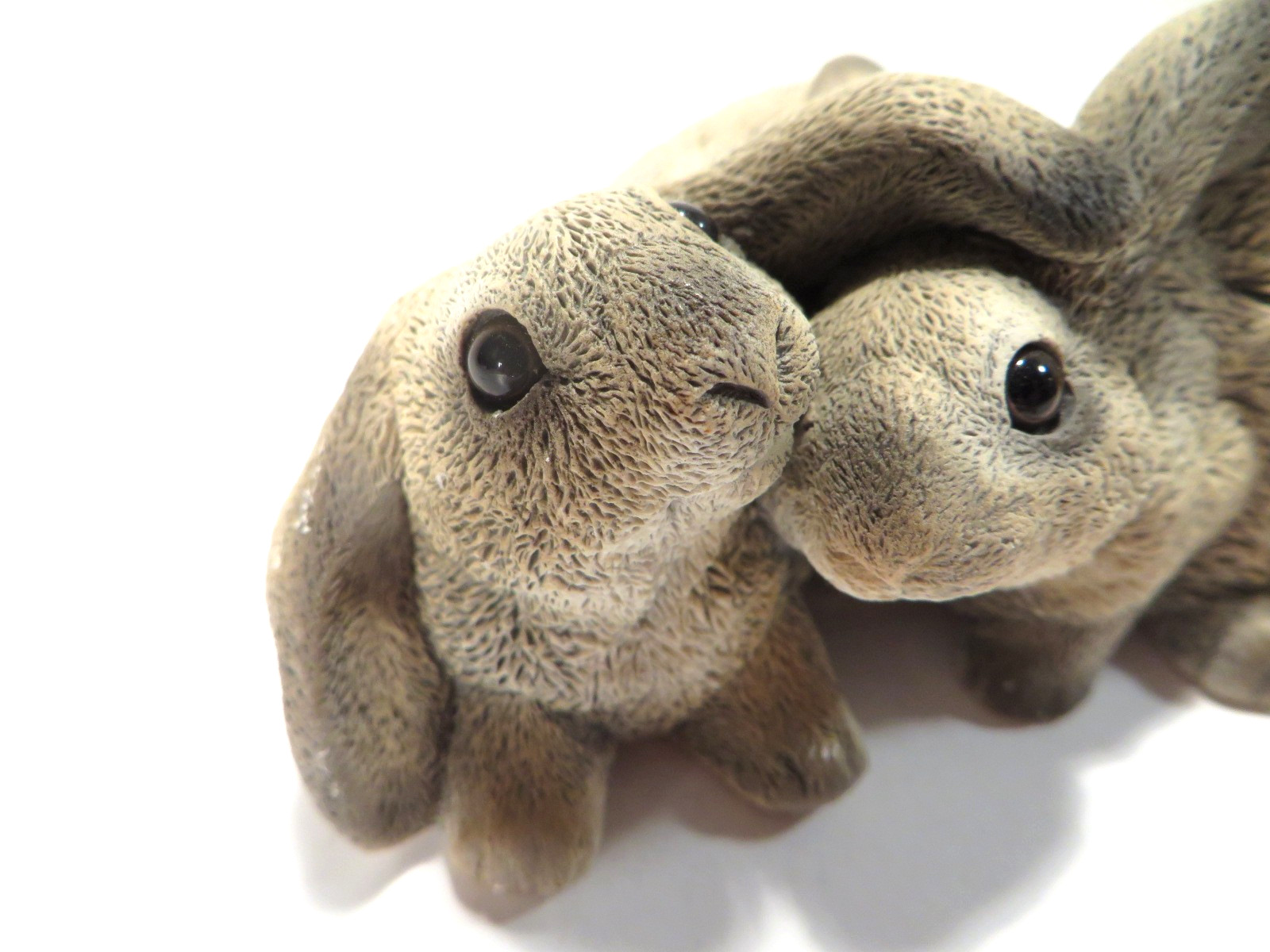 Stone Critters Bunny Rabbits Figurines Statue Stone Resin 4.5″x2″