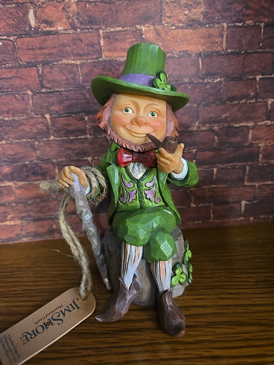 Jim Shore- ” Luck is What You Make It”-Pint Size Leprechaun Shamrocks -Figurine
