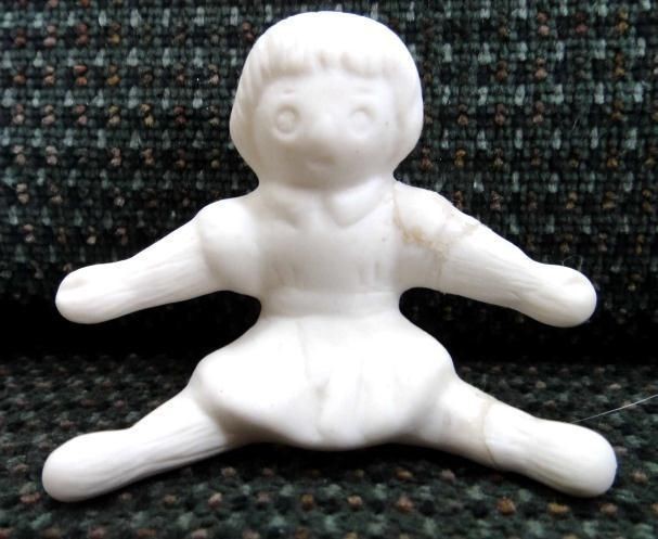 vintage SMALL RAG DOLL BISQUE FIGURINE handmade VL