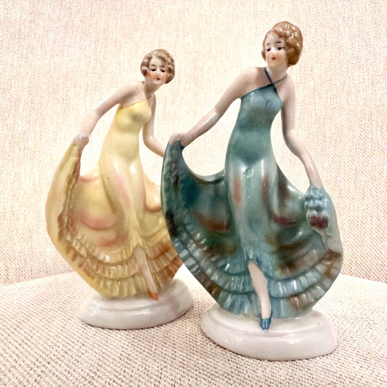 Fasold & Stauch Porcelain 2 Dancer Figurines Rare Vintage