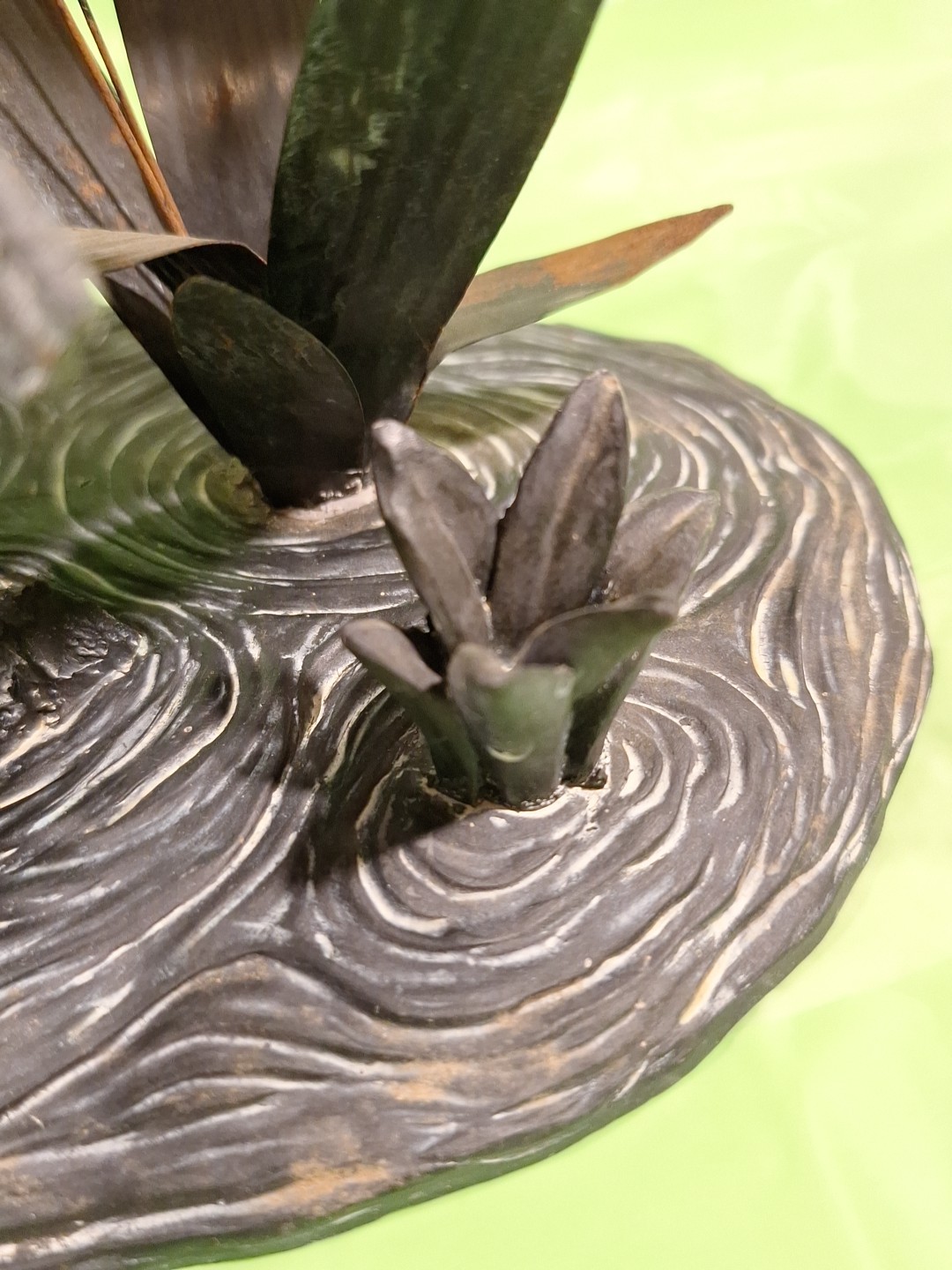 VTG Geese Figures (3) Flying From Marsh Metal/resin Large Lifelike