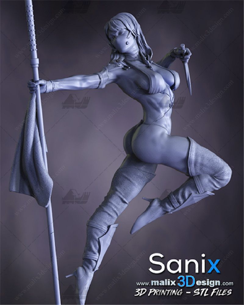 Mileena Mortal Kombat 9 Unpainted Figure Blank Kit Model GK 48cm Hot Toy Stock