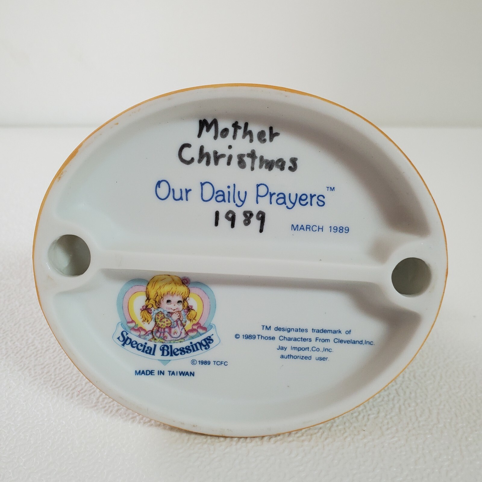 Inspired Porcelain Our Daily Prayers Cat Boy Girl Special Blessings March 1989