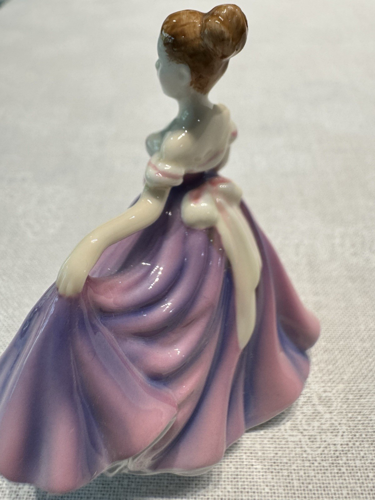 2007 Royal Doulton Miniature Lady Rachel M264 Purple Dress Bone China Figurine
