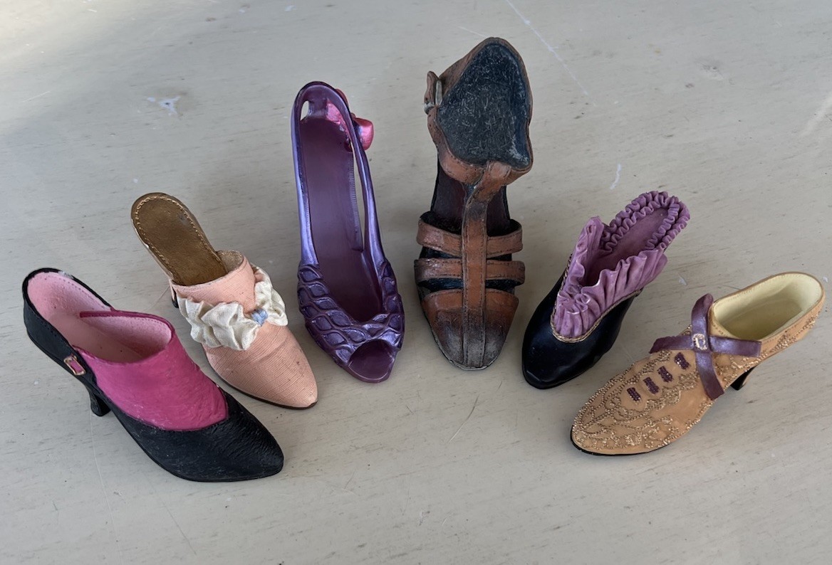 Miniature Shoes Collectible Womens High Heel Figurines Resin Lot of 6