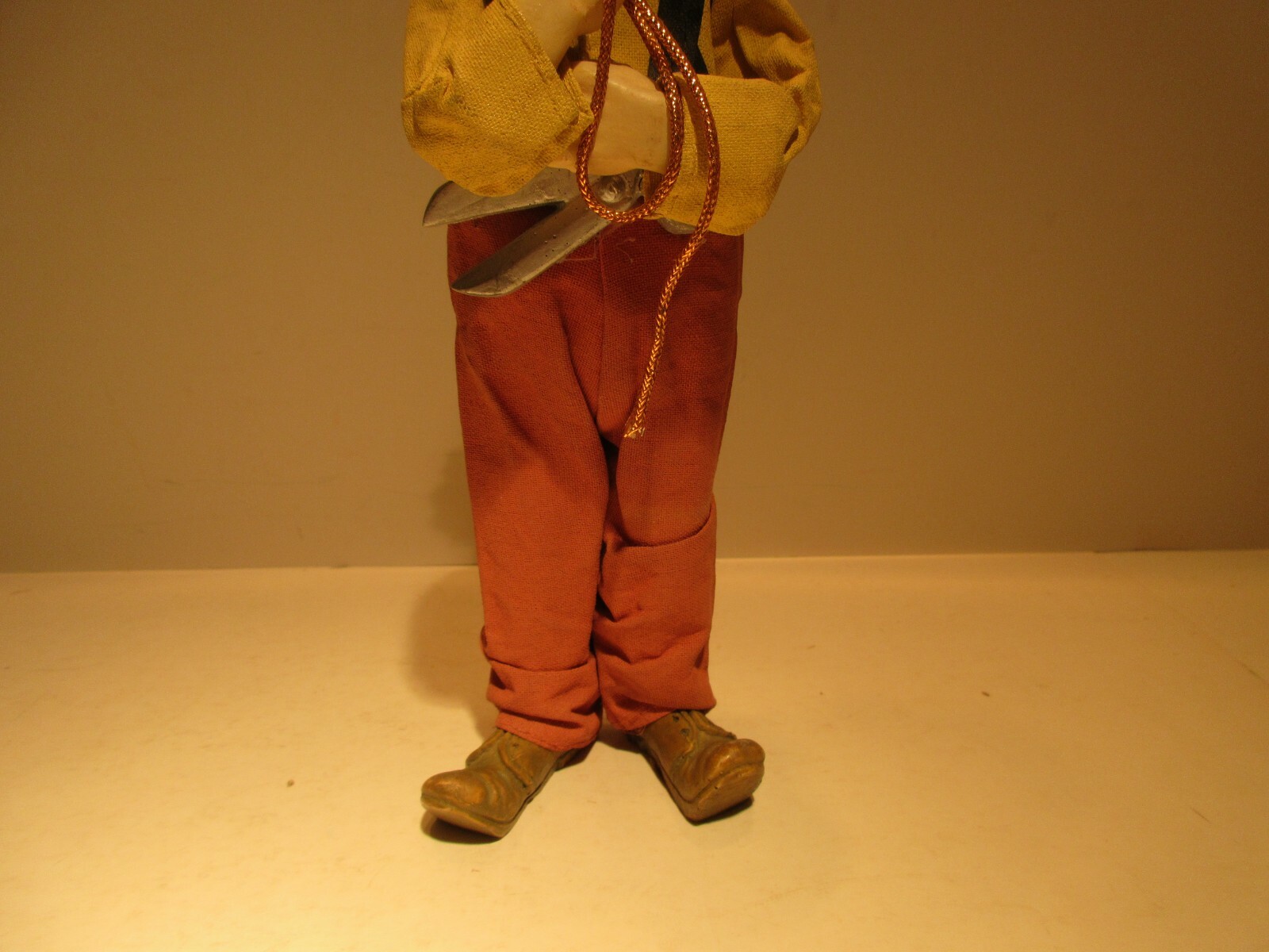 10 1/2 Inch Clown Figure with Scissors in Hand and Big Green Bow Tie