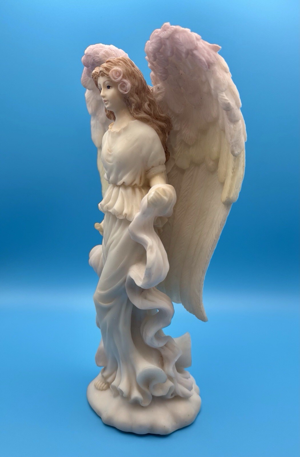 Faith Angel With Flute Figurine 8.5 Inches Vintage Excellent Condition