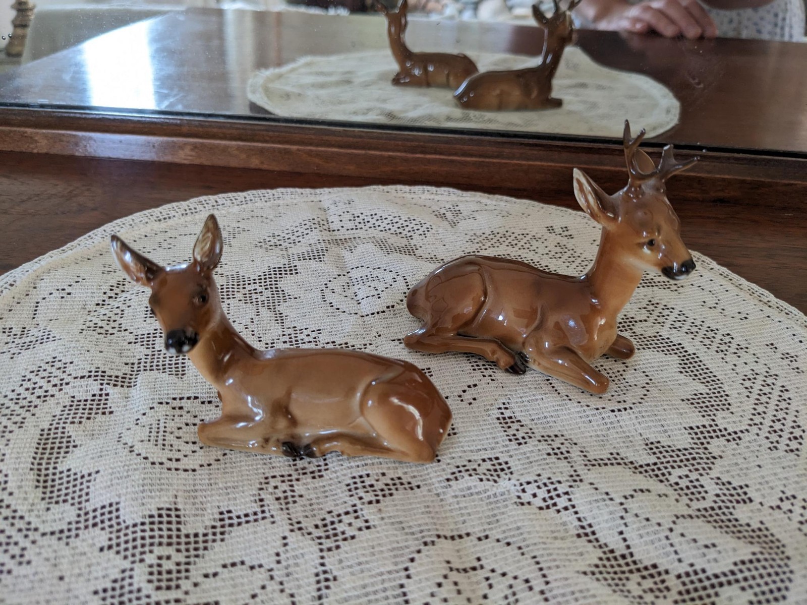Hutschenreuther Deer Porcelain Figurines (Pair) Bavarian