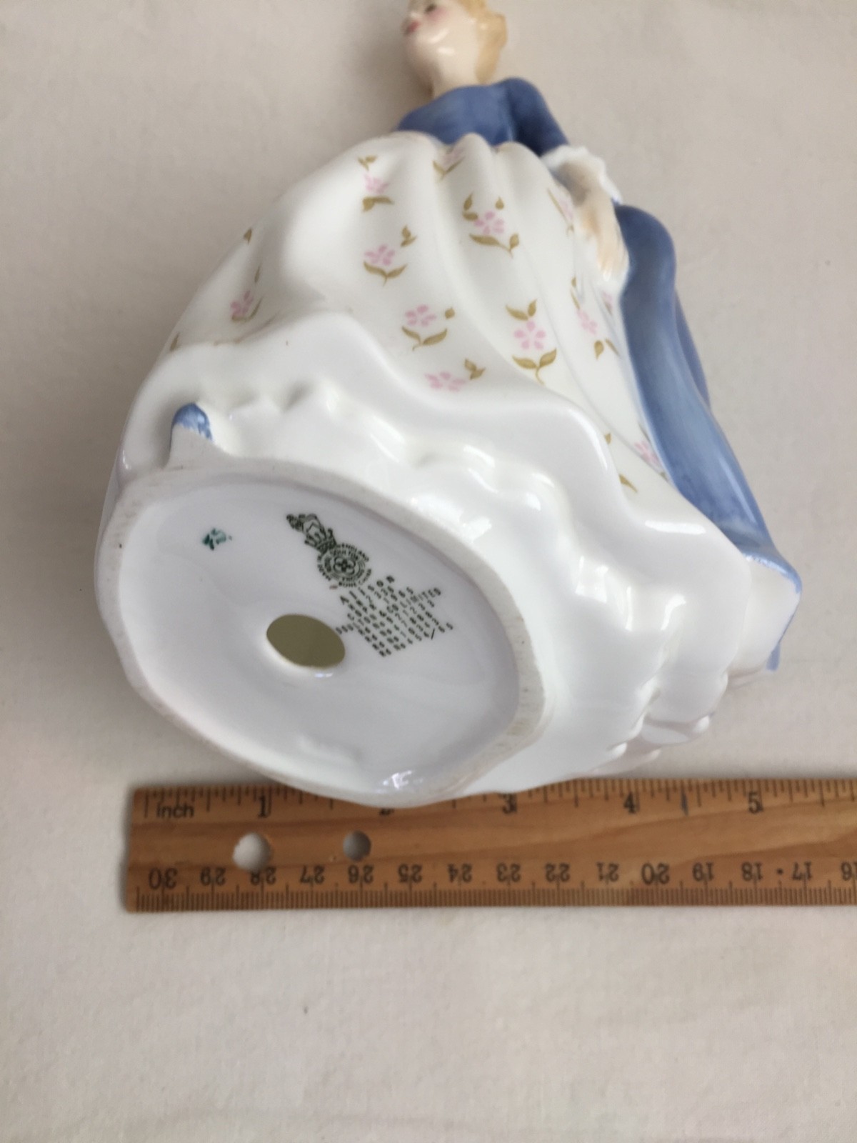 Royal Doulton Alison, Whimsical Pretty Lady Blue Floral, Vintage Bone China 2336