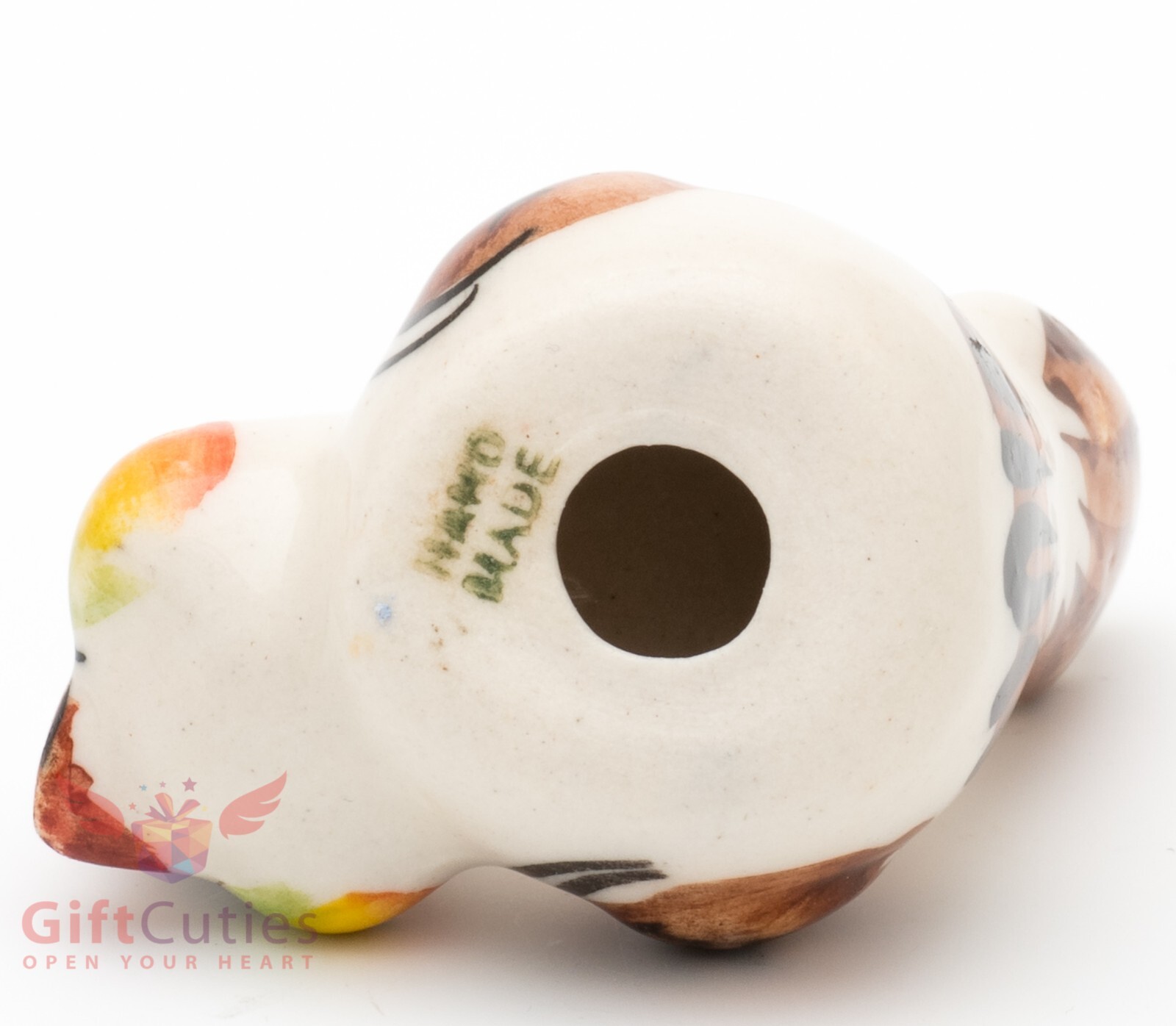 Porcelain Parus bird Figurine multi colors handmade in gzhel style