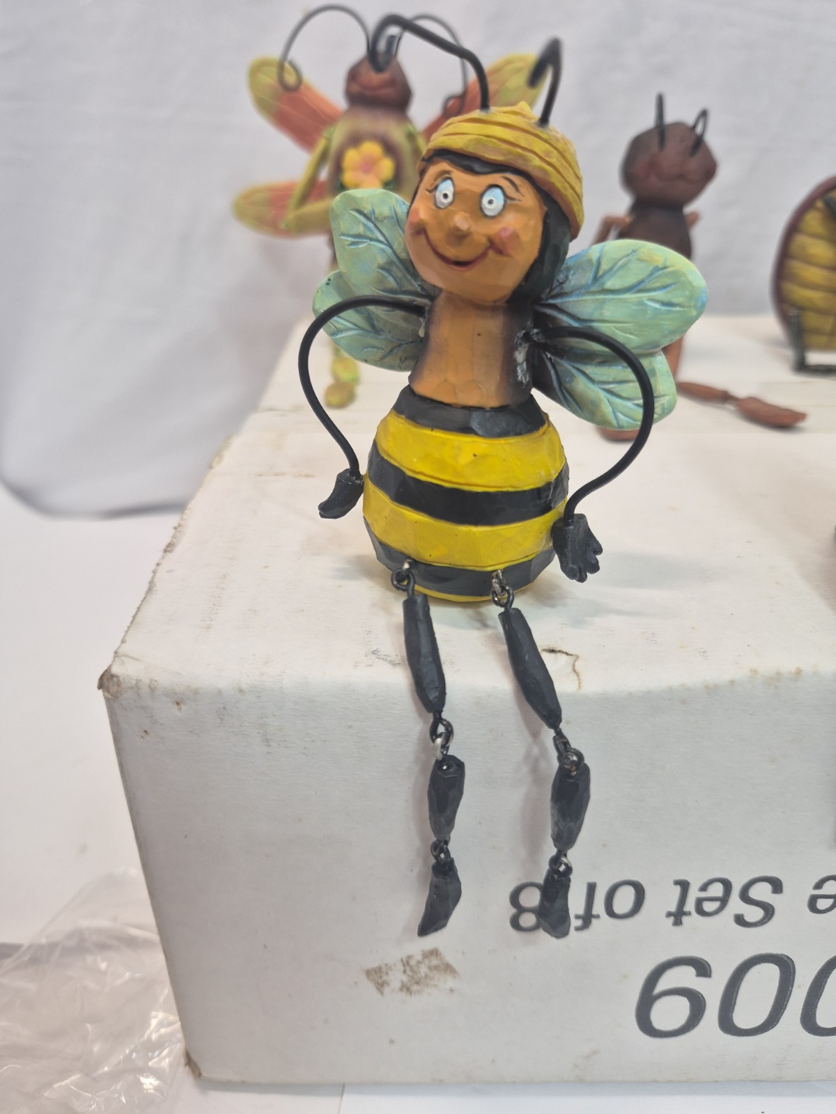 Anthropomorphic Bug People Shelf Sitters Cottage Decor Set Of 8 See Pictures