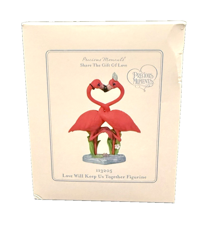 2011 Precious Moments Love Will Keep Us Together Flamingos Figurine #113205