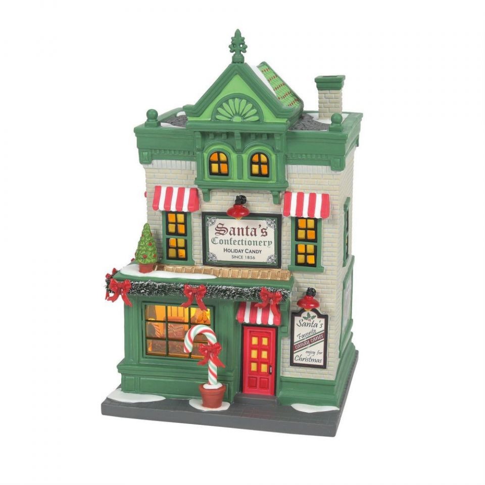 Department 56-Christmas in the City- Santa’s Corner Confectionery – 6013402