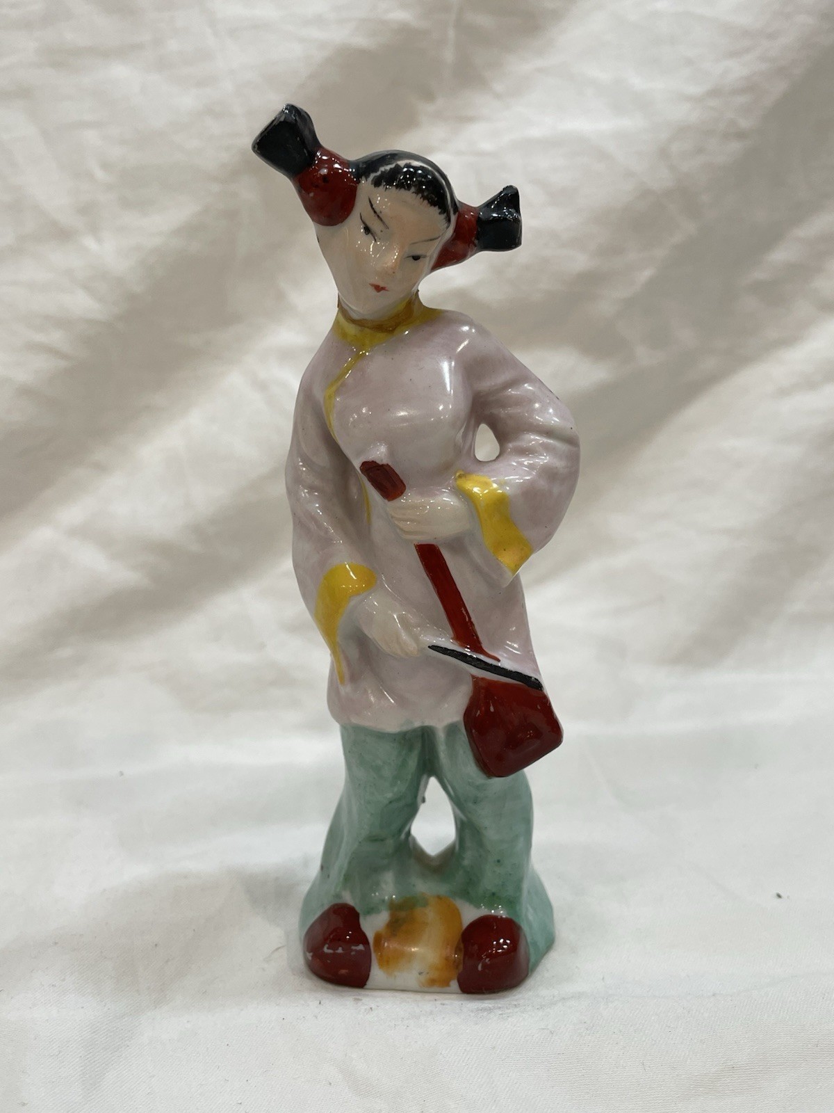 Oriental Porcelain FigurineWoman in Traditional DressMade in Occupied Japan