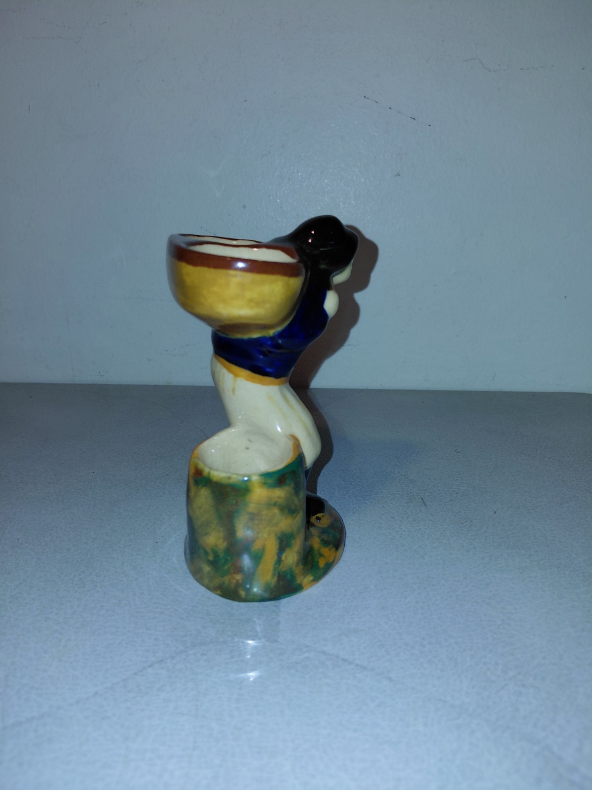 hb henriot quimper france Peasant Figurine Toothpick Holder & Egg Cups