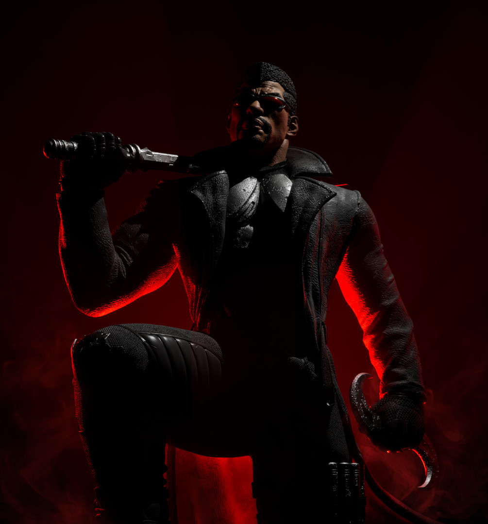 Blade from Marvel Statue Figurine | Superhero Action Figure | 3D Printed Painted