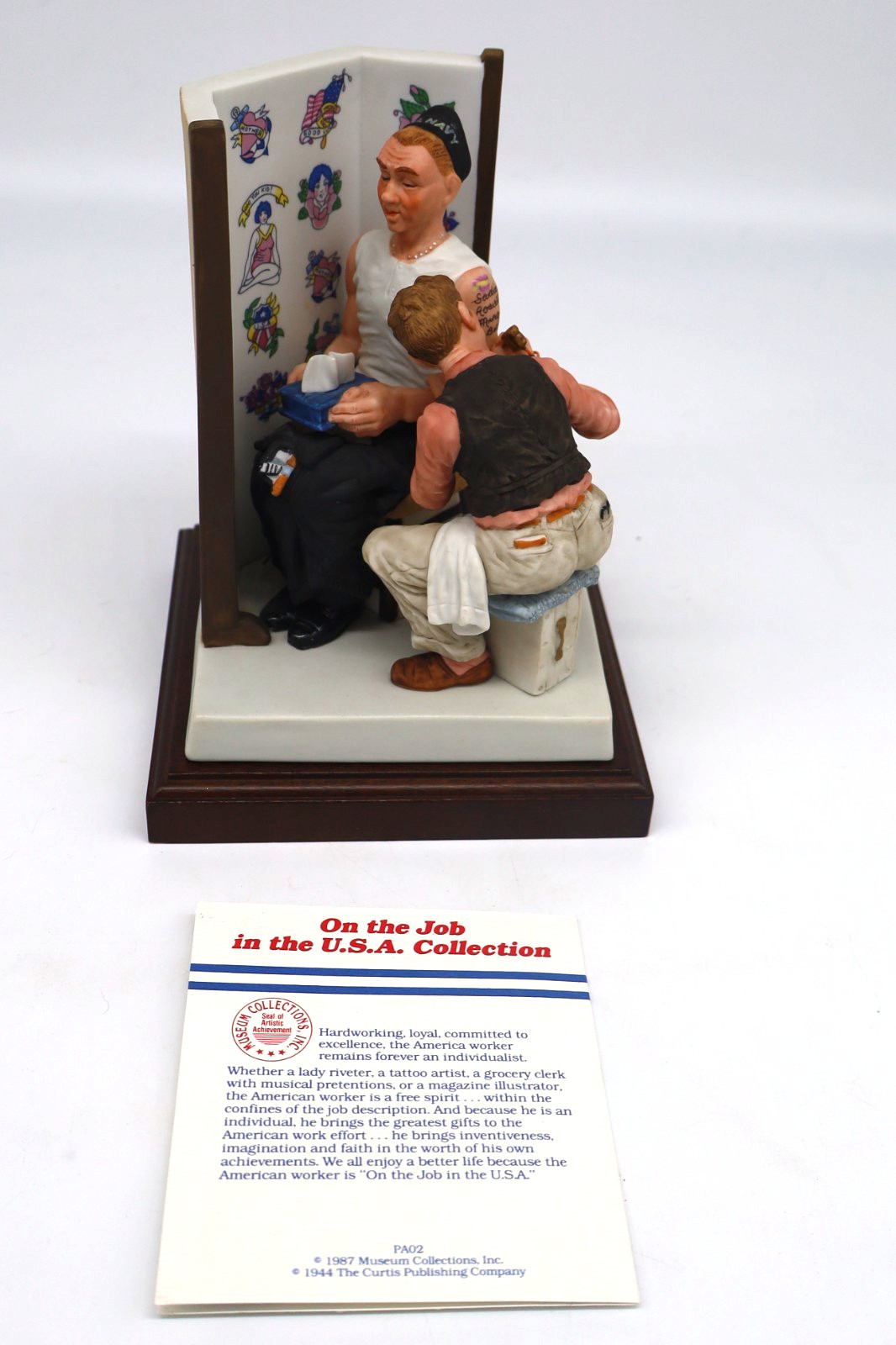 Norman Rockwell Tattoo Artist Figurine Saturday Evening Post LE 764/2500 w/ COA