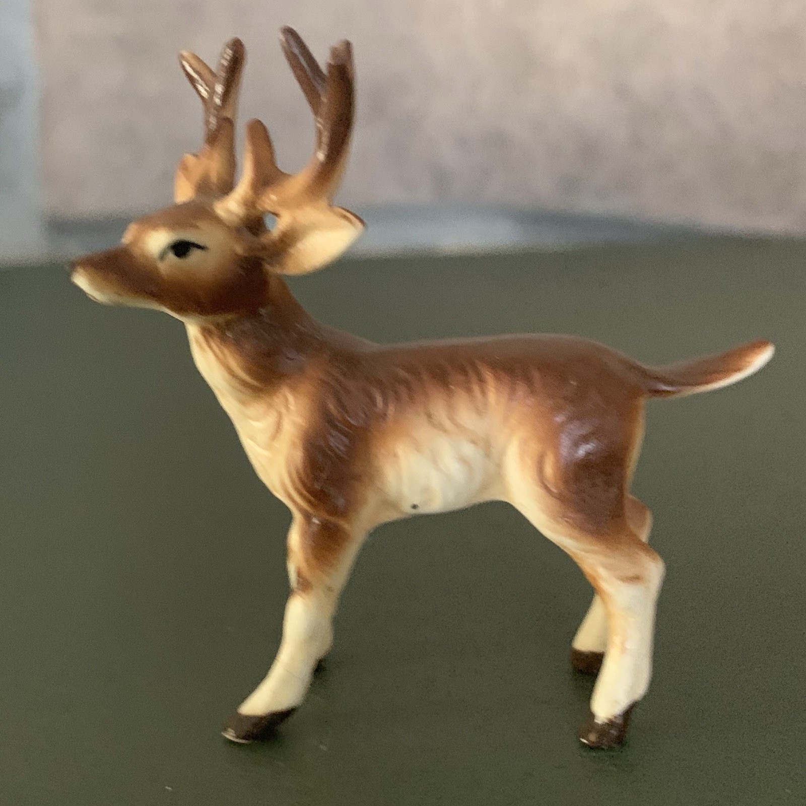 Vintage Bone China Miniature Deer Figurine Buck Japan