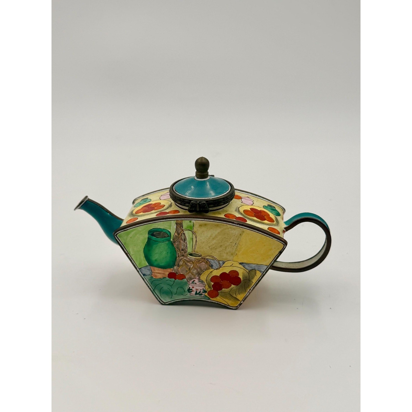 Kelvin Chen Miniature Teapot – 2001 Cezanne Inspired Enamel Trinket Box No. 269