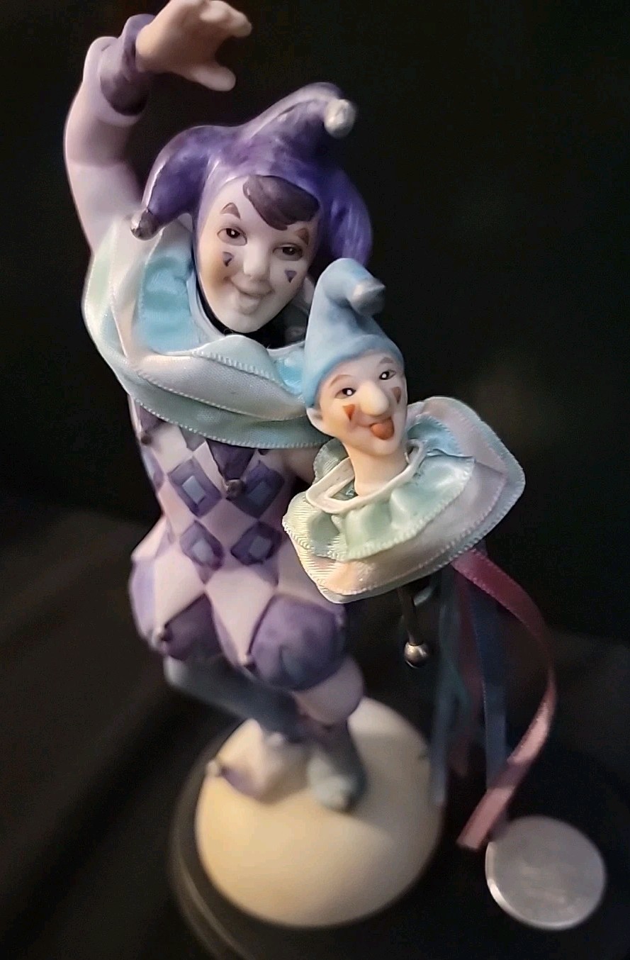 The Entertainers Jester & Puppet By Ellen Williams Vintage 1987 Limited Edition