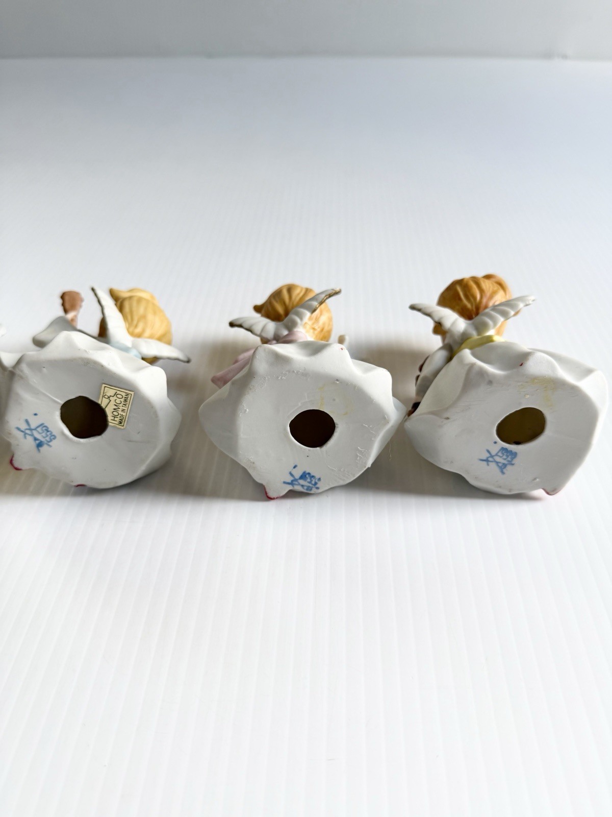 Lot Of 5 Vintage Homco Christmas Angels Porcelain Figurines, Musicians READ