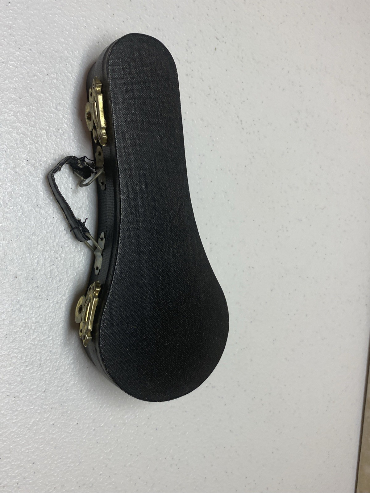 Miniature Banjo Replica In Velvet Lined leather Case 7 1/4 In